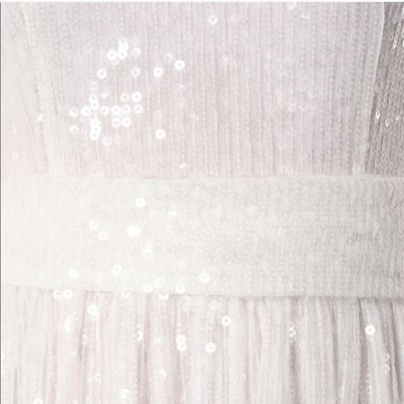 Staud Pearl Clear Sequin Maxi Belted Dress S - Picture 7 of 11